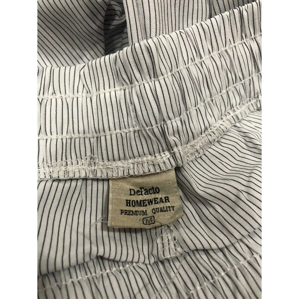De Facto Pajama Set Mens Medium Sleep Set Lounge Pants Shirt Blue N90